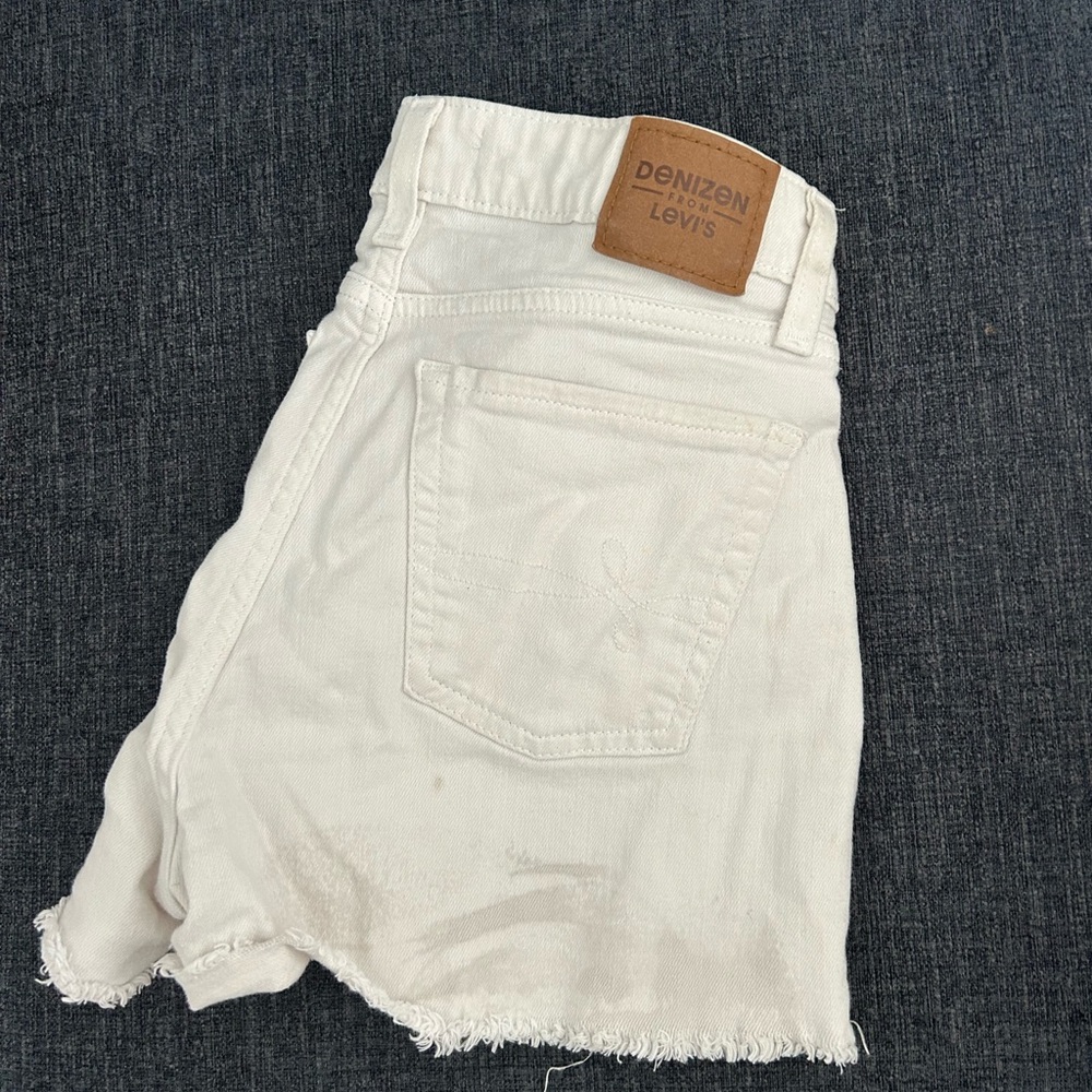 Levi's White Jean Shorts